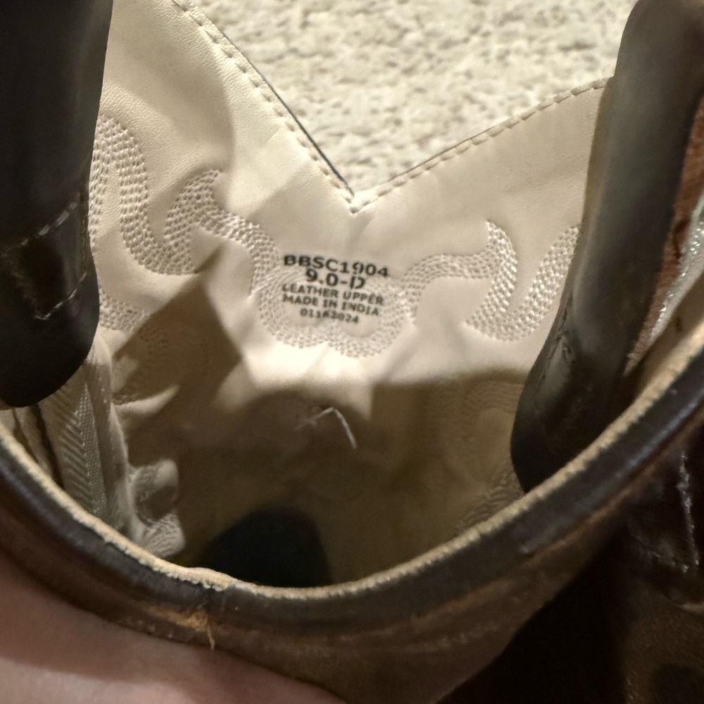 Old West Brown Kids Cowboy Boots - Picture 7 of 7